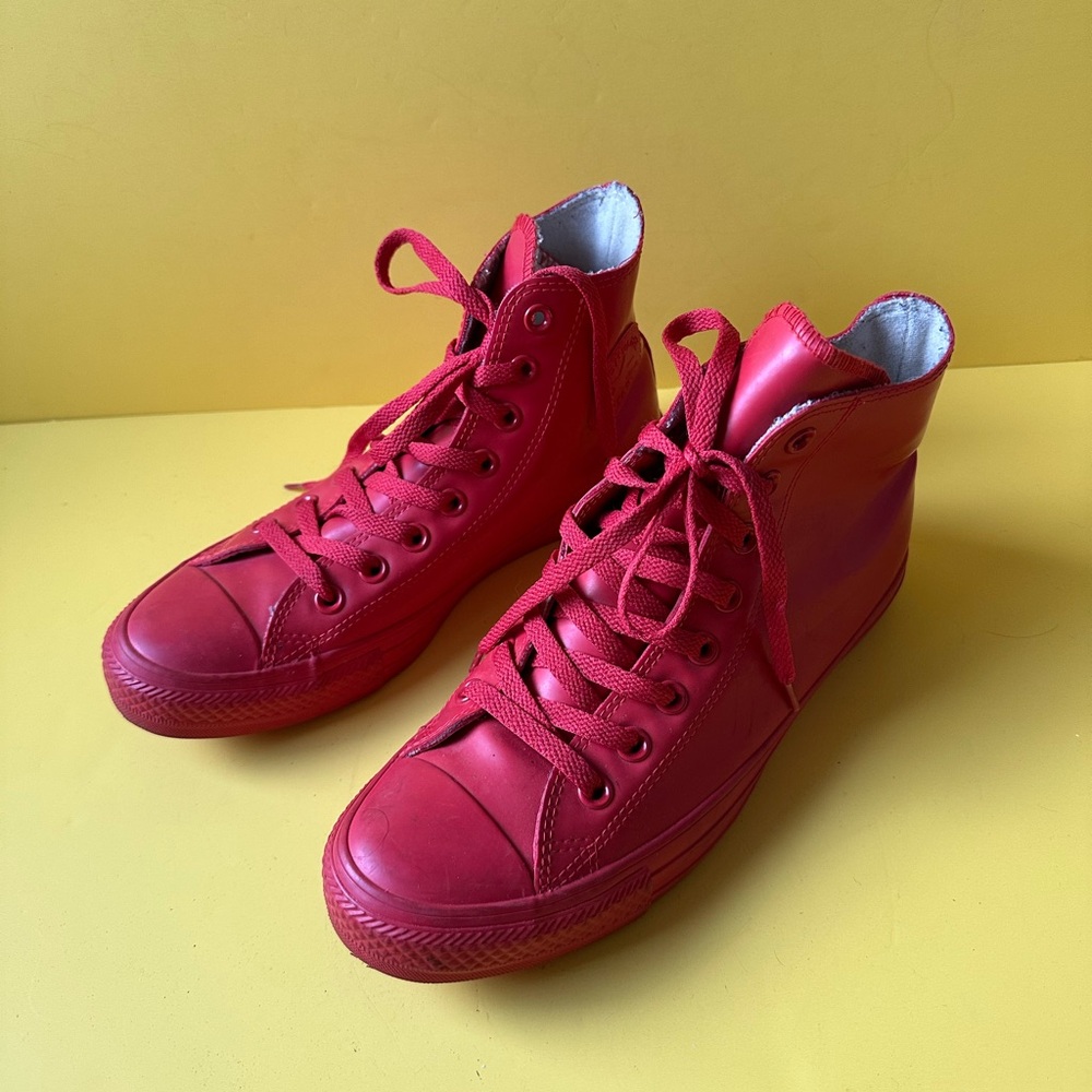 Converse Chuck Taylor Rubber Red High-Top Sneakers